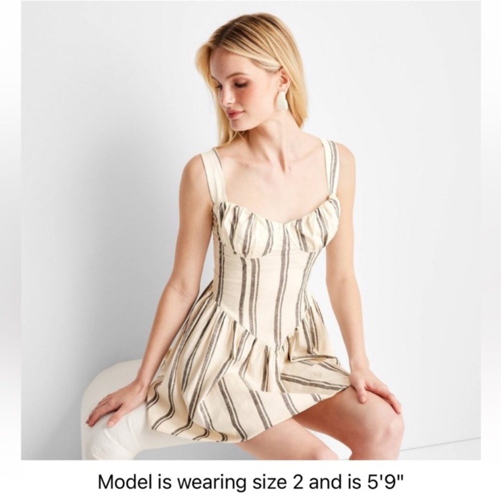 Striped Cream Dress